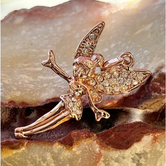 Disney Tinker Bell 18K Rose Gold Plated Pendant - Picture 8 of 11